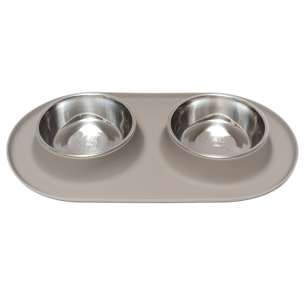 Messy Mutts: double-diner avec gamelles inox pour des repas propres.