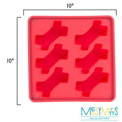 Plateau Messy Mutts 25 cm sur 25 cm prêt à congeler sans déversement.