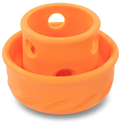 Messy Mutts Puzzle n Play Champignon Orange stimule l esprit du chien lors du jeu.