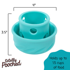 Messy Mutts Puzzle-n-Play Champignon Teal, remplissage visible pour alimentation lente