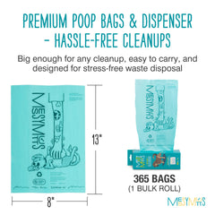Sacs sans parfum Messy Mutts BioRecycle, utilisation polyvalente et discrète.