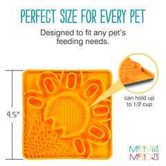 Messy Mutts Tapis Lick silicone anti ennui orange – apaise durant les situations stressantes.