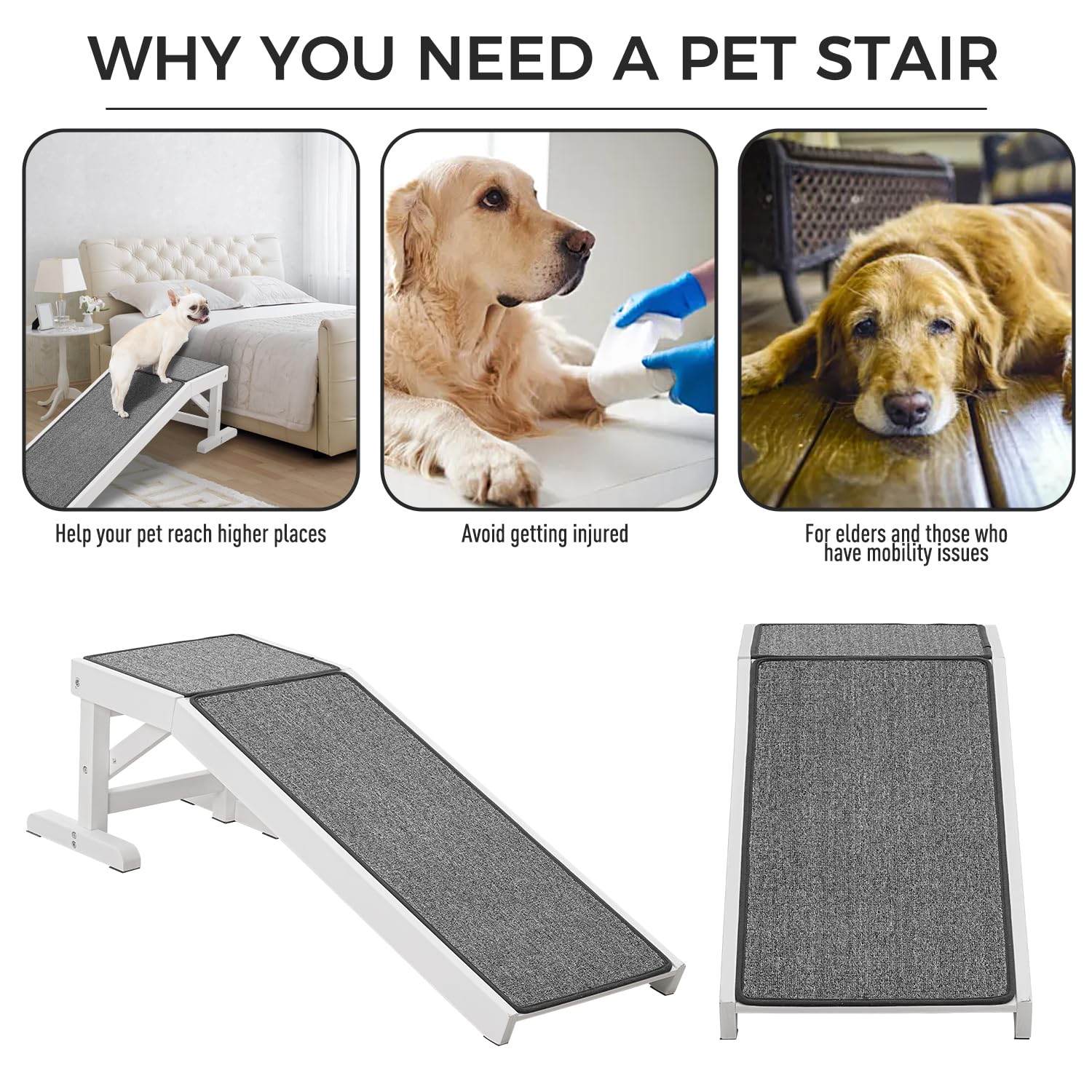 MEWANG rampe chien lit montage simple et rapide pour une utilisation pratique