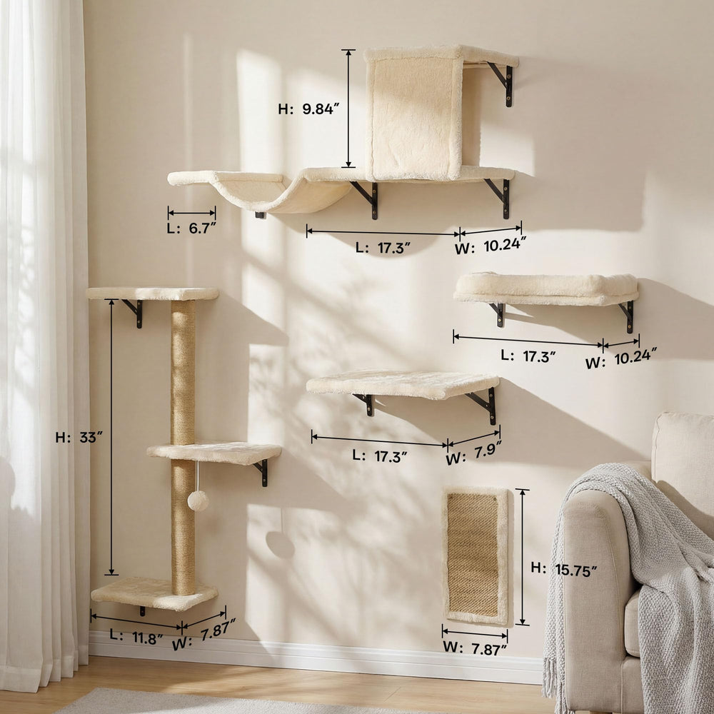 MEWANG système mural grimpe modulaire pour chat actif