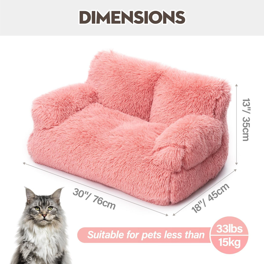 Mewoo canape chat rose – endroit cosy pour siestes quotidiennes.