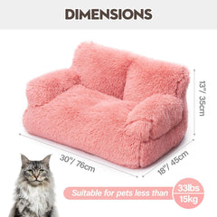 Mewoo canape chat rose – endroit cosy pour siestes quotidiennes.