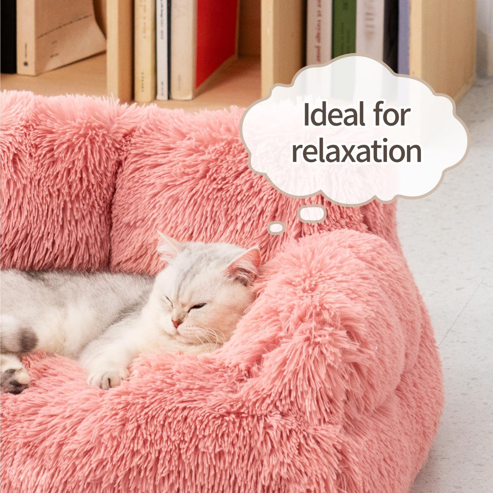 Mewoo canape-rose-confort-doux, espace cosy pour se blottir.