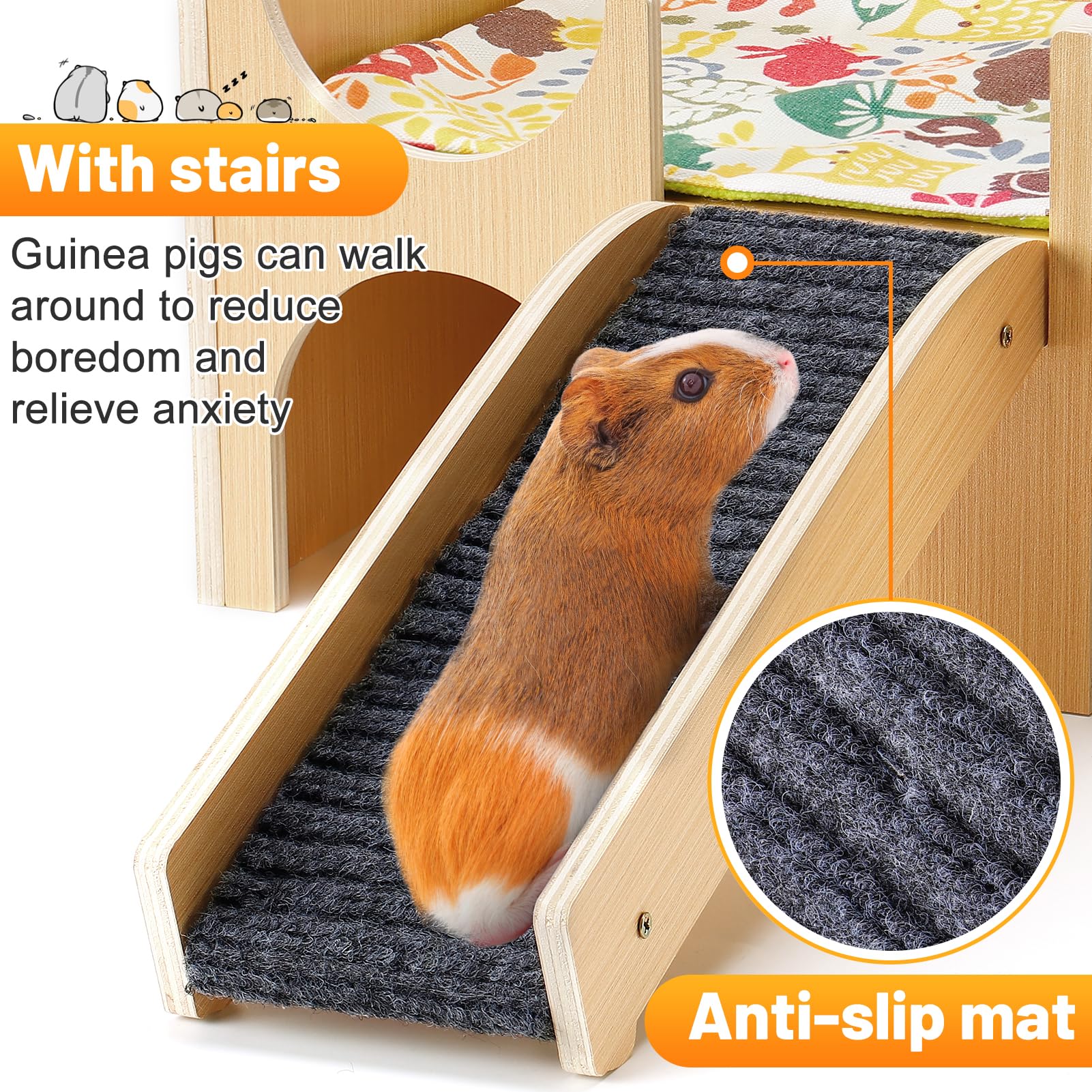 MEWTOGO châ­teau cobaye compact et adapté aux petits animaux.