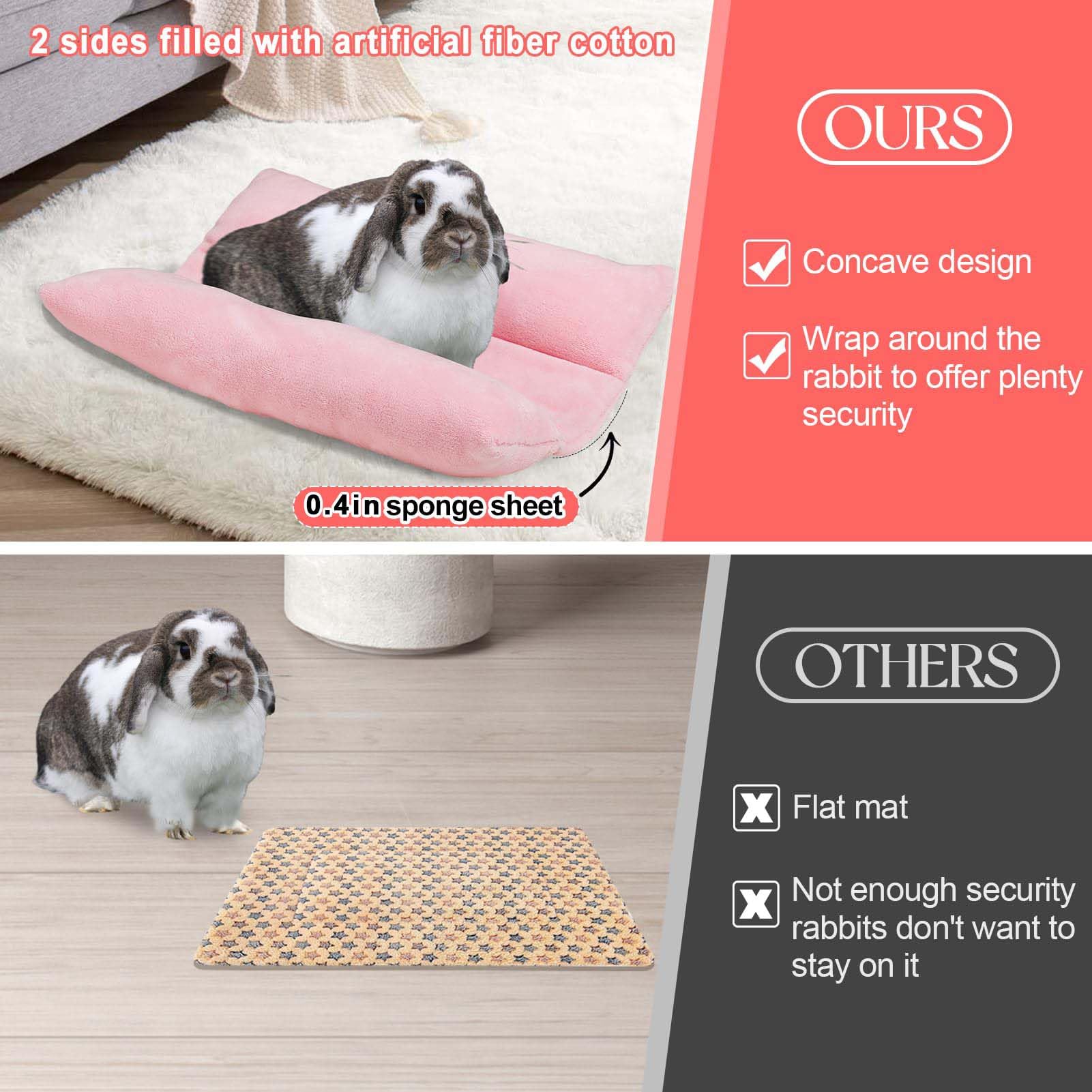 MEWTOGO coussin coton lapin – assise moelleuse pour petit animal.