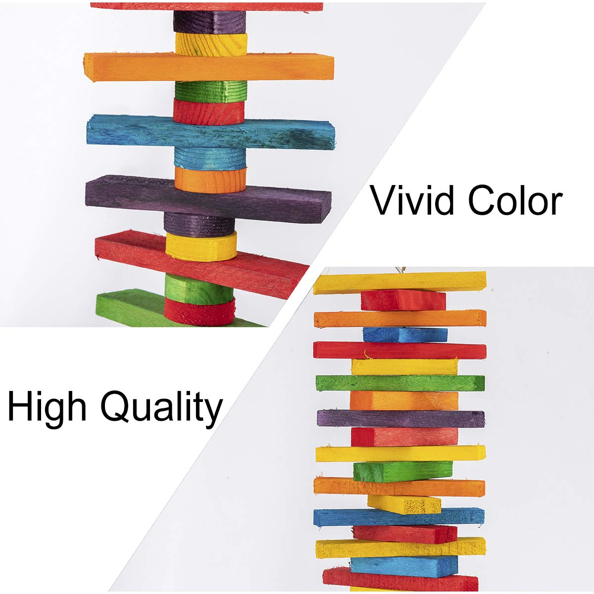 MEWTOGO décoration cage couleurs vives, accessoire attrayant pour l'habitat.