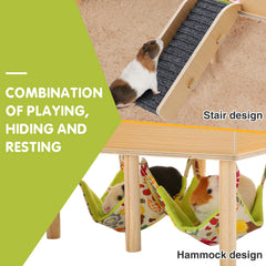 MEWTOGO hamac double en tissu doux pour cochon d'Inde et repos réversible