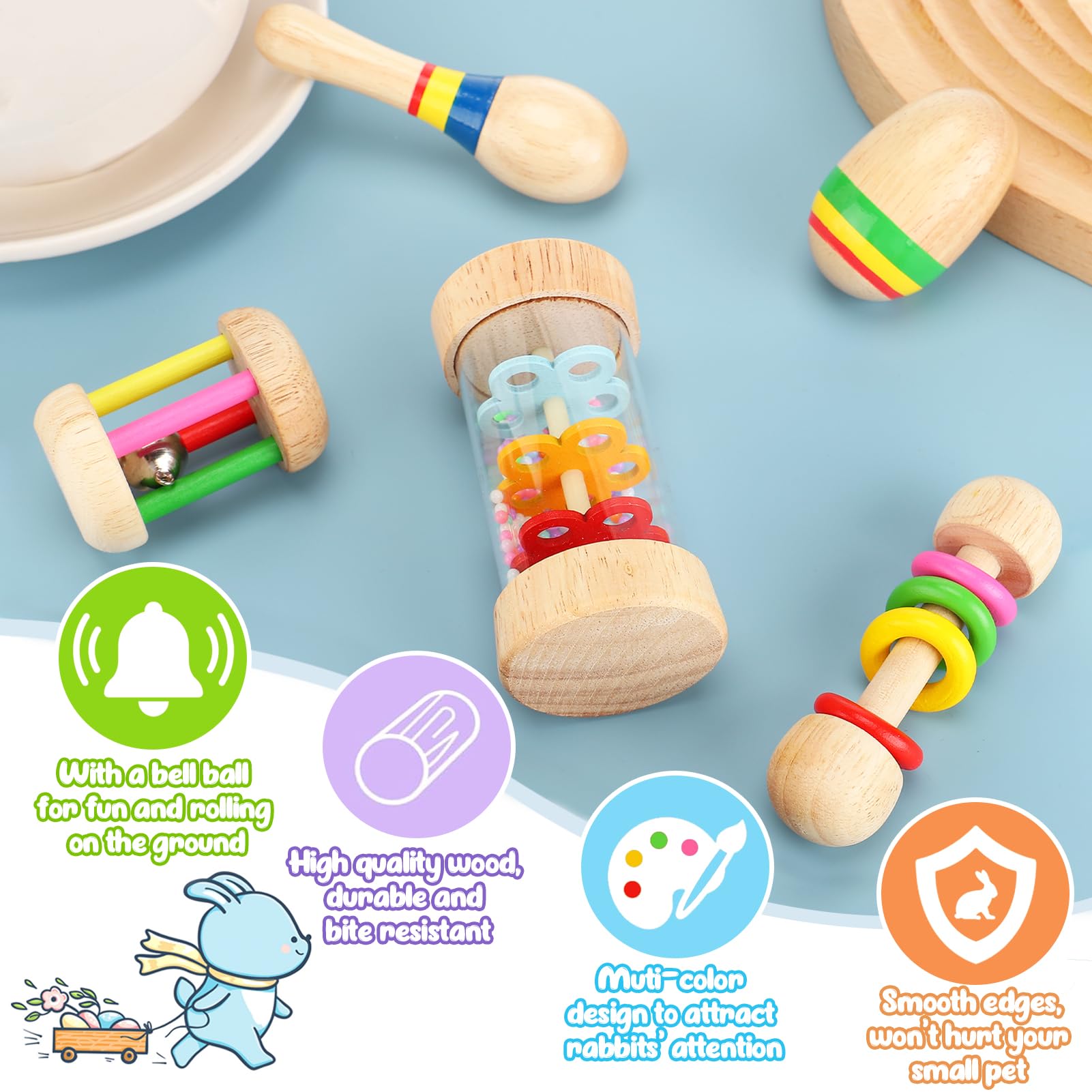 MEWTOGO: jouets en bois au toucher lisse garantissant la sécurité.