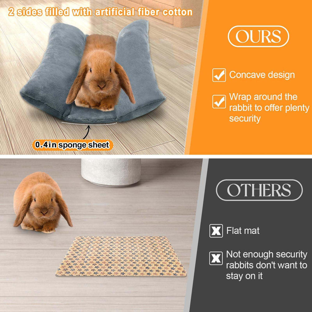 Lit MEWTOGO pour lapin, centre mousse 0,4 po pour un confort enveloppant.