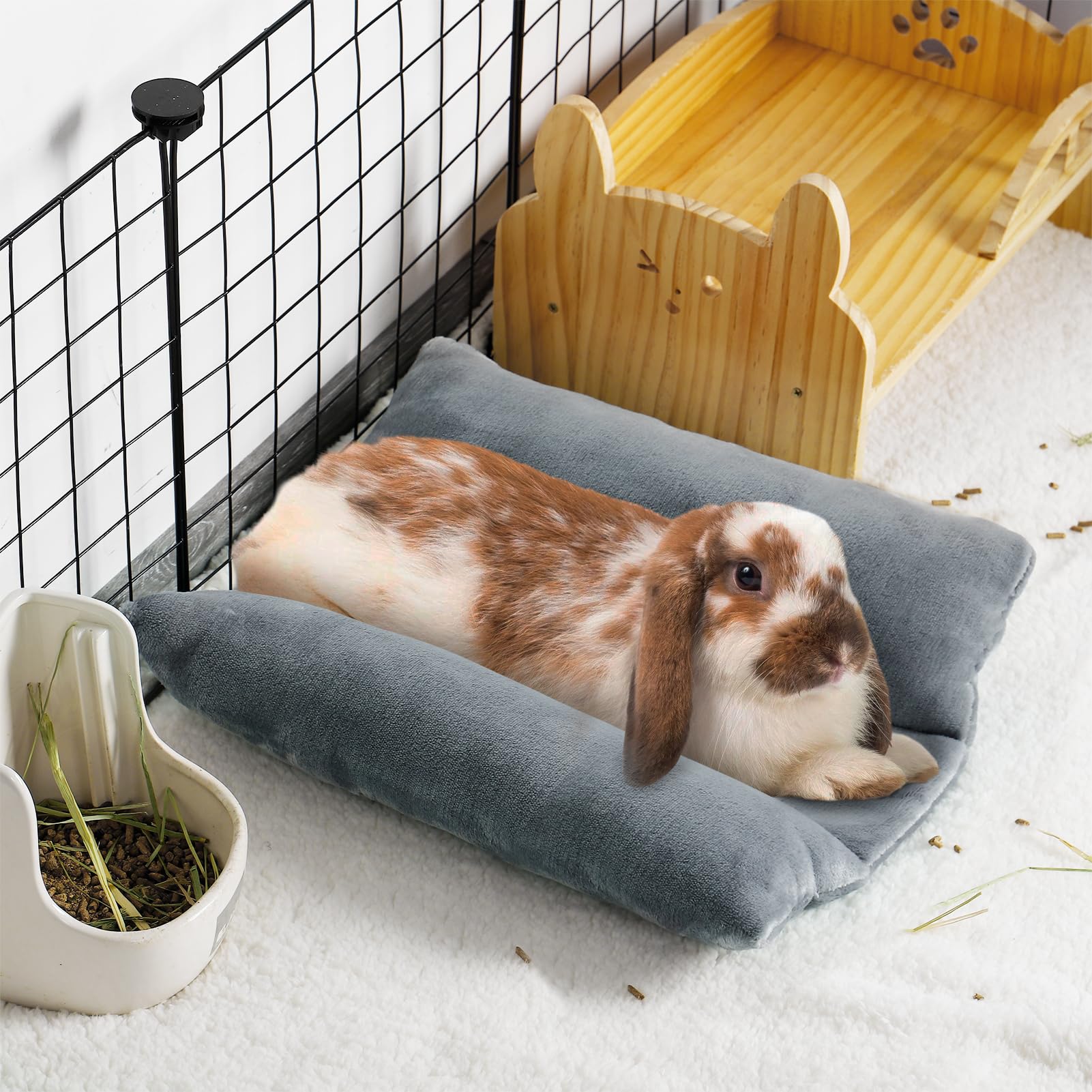 Lit MEWTOGO lapin, taille 15,7 x 14 po adaptée aux petits compagnons.