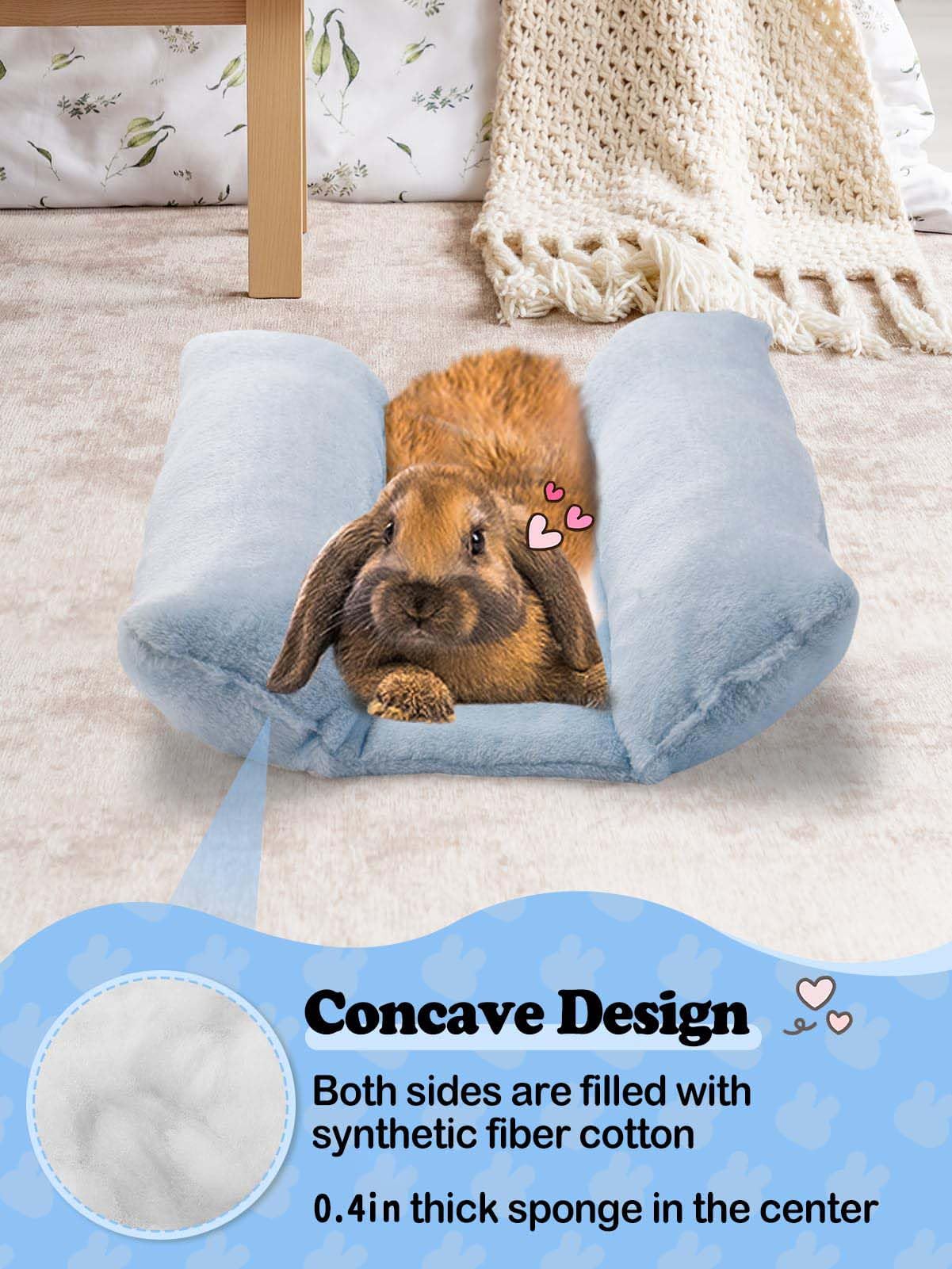 MEWTOGO lit lapin utilisation cage ou sol, coin cosy