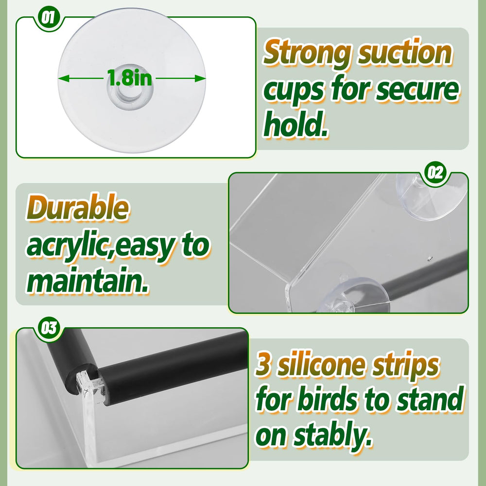 Bandes silicone MEWTOGO — maintien stable des aliments pour oiseaux