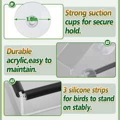 Bandes silicone MEWTOGO — maintien stable des aliments pour oiseaux