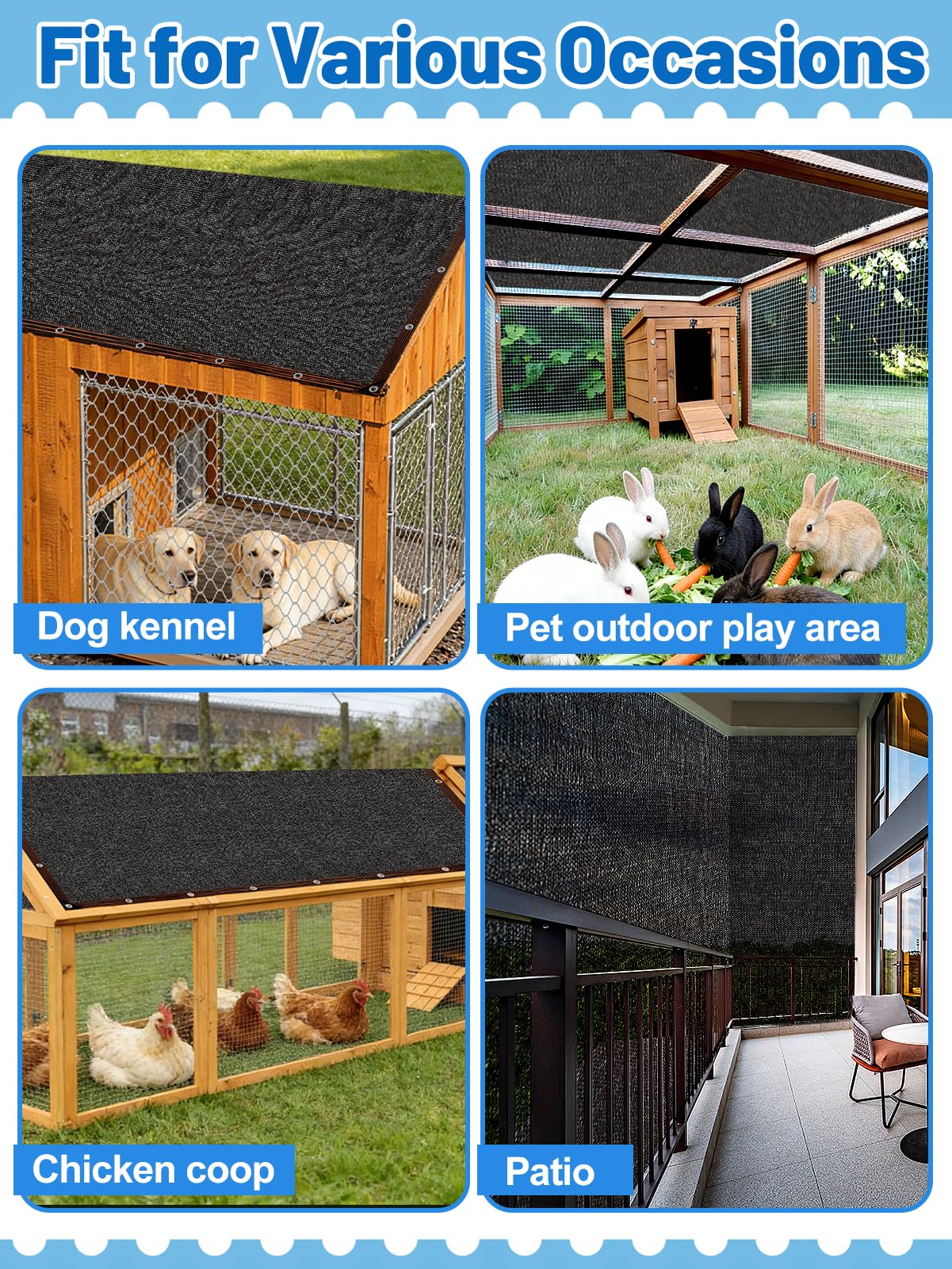 MEWTOGO ombrage pour serre et garage extérieur