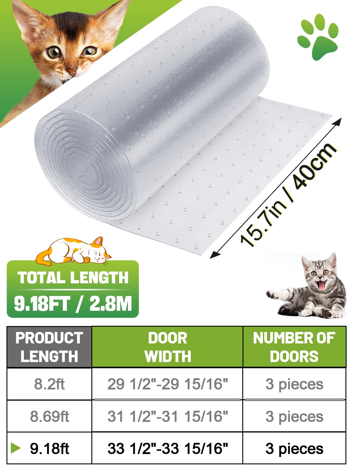 Protège-tapis MEWTOGO résiste à l’usure des griffes.