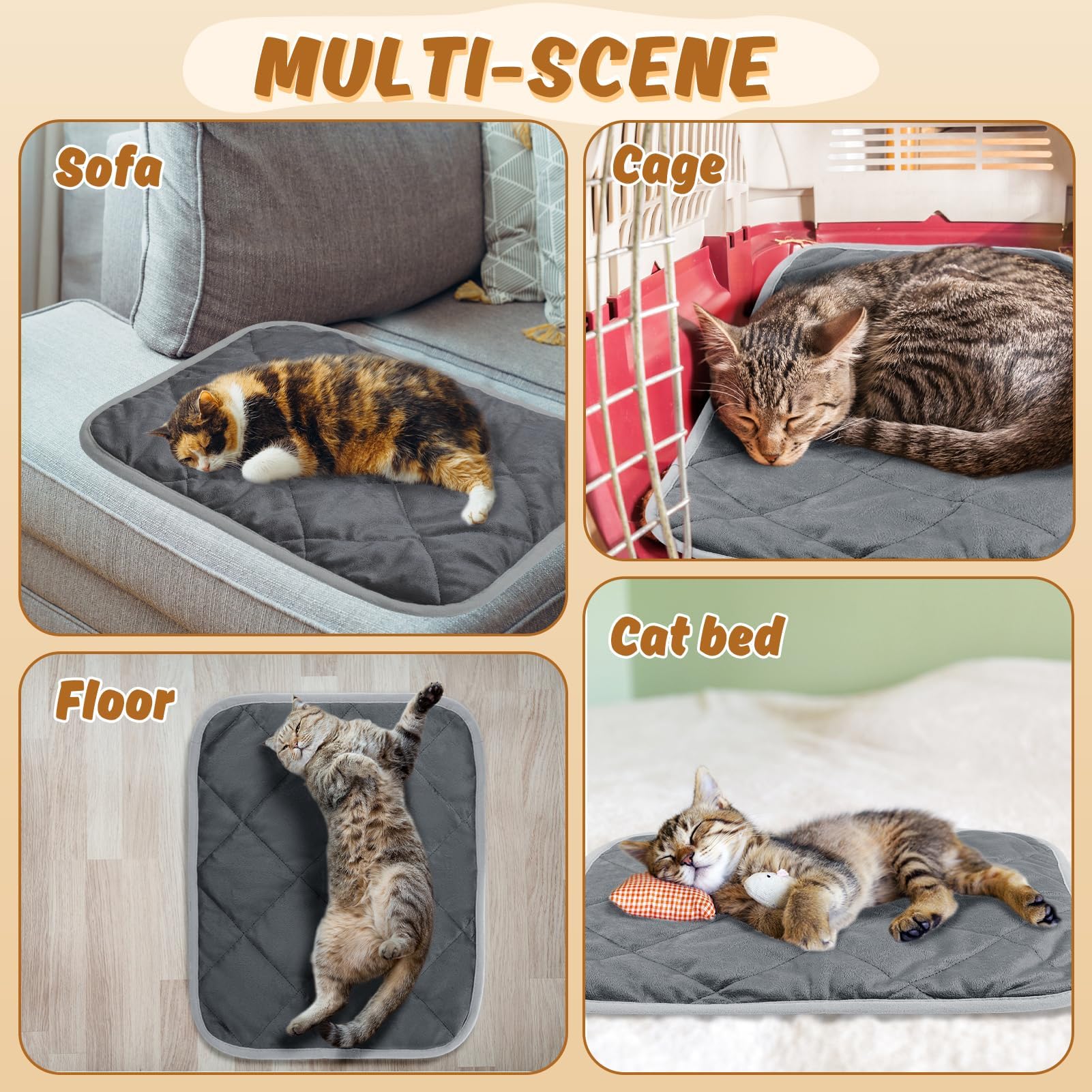 MEWTOGO tapis chauffant chat, design cinq couches pour isolation.