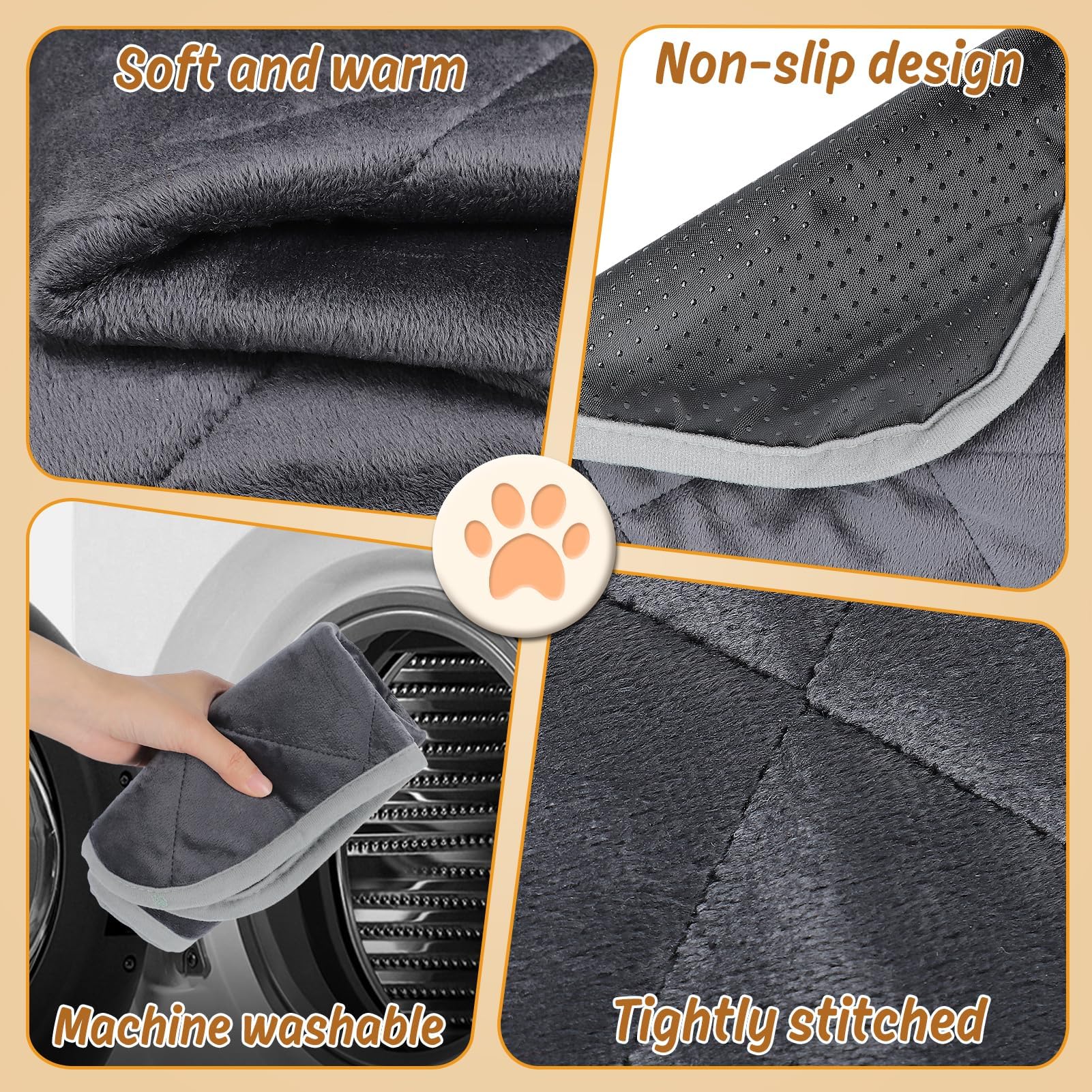 MEWTOGO tapis chauffant chat, fond anti-glisse garantissant stabilité.