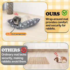 MEWTOGO-tapis-doux-coton-lapin procure un endroit moelleux pour les siestes.