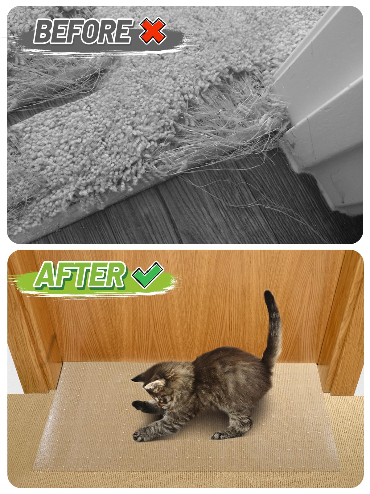 MEWTOGO PVC durable protège les tapis sur le long terme.