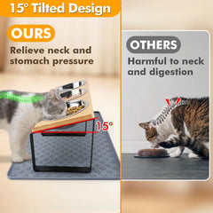MEWTOGO tapis-silicone rebords renforcees evite debordements au sol