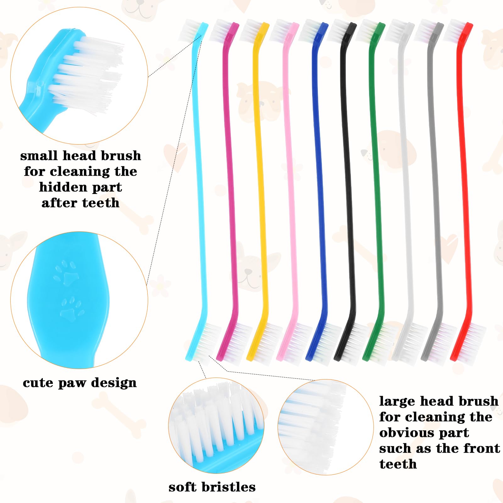 Brosse Meyeyaia dix couleurs, pratique pour différencier les animaux.