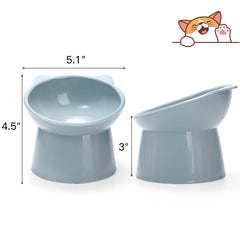 Mezchi bol élevé bleu pour chat, posture améliorée