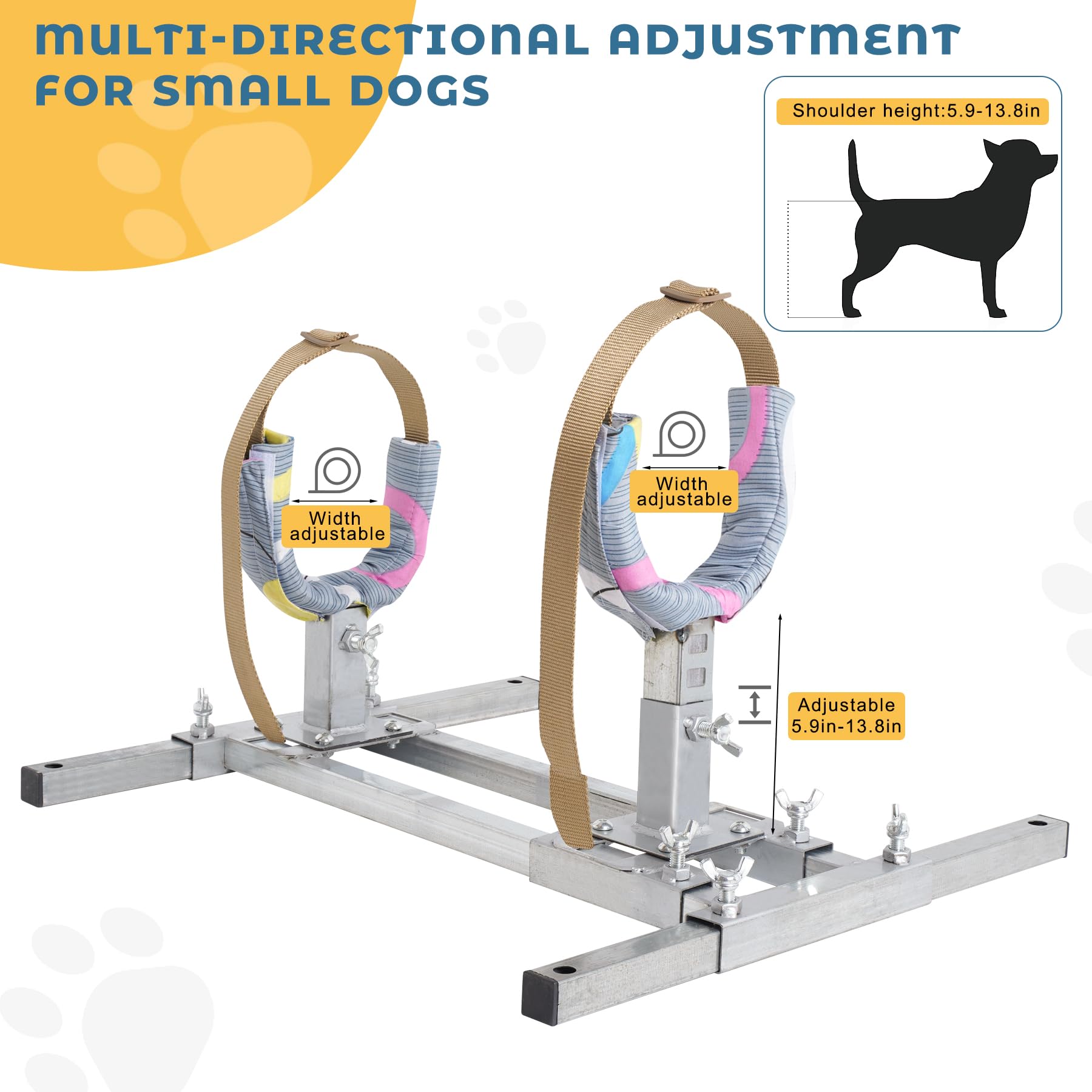 Cadre Mezurun en inox offre une structure robuste pour l'élevage de chiens.