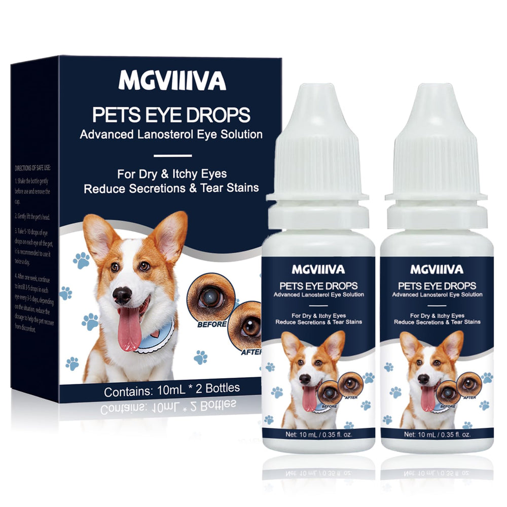 Mgviiiva gouttes cataracte chien — bouteille pour confort oculaire durable.