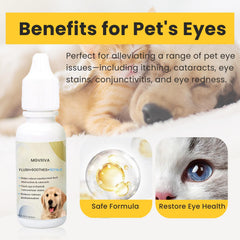 Mgviiiva gouttes yeux chat, pipette pour application facile.