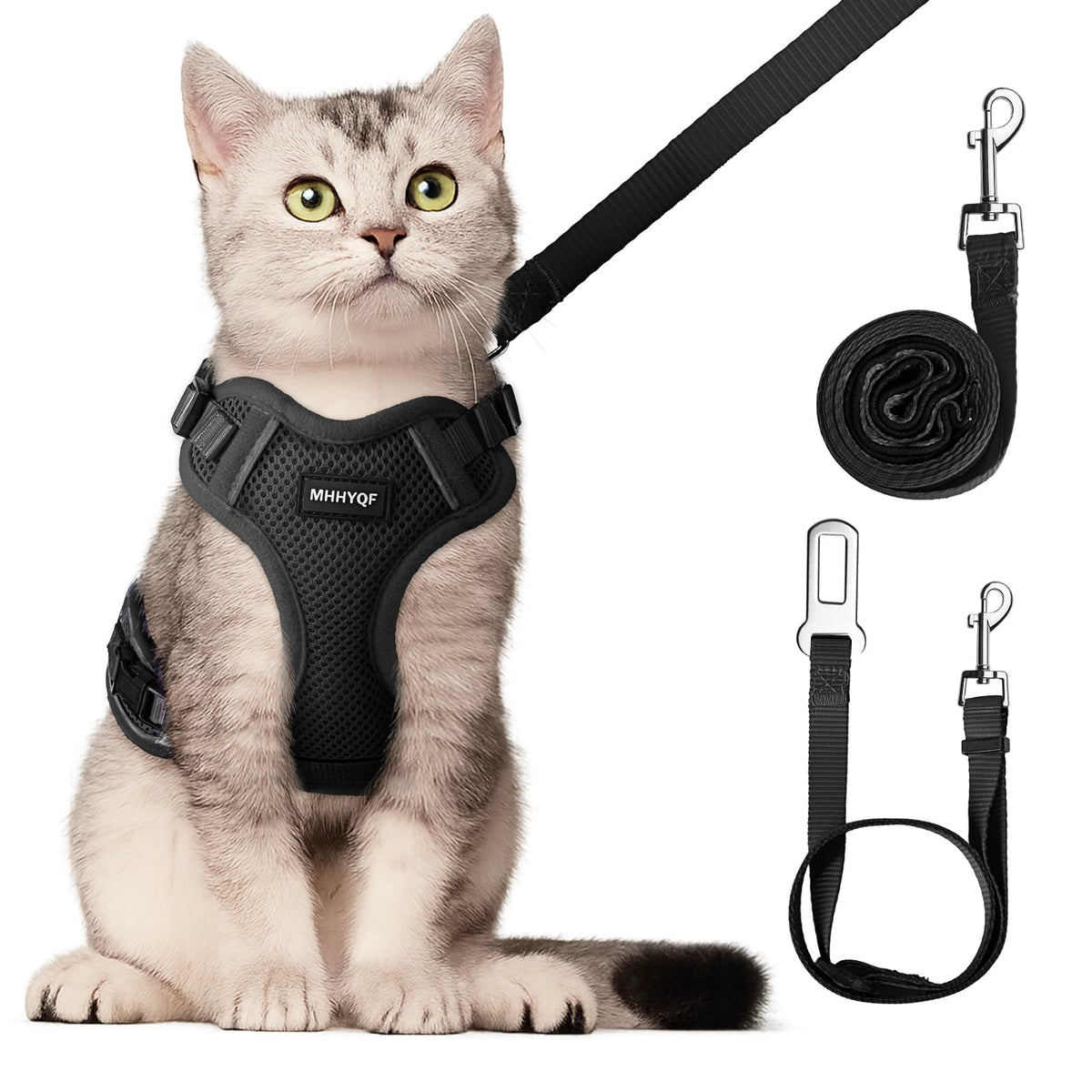 Harnais MHHYQF pour chat avec maille aérée et confort en extérieur