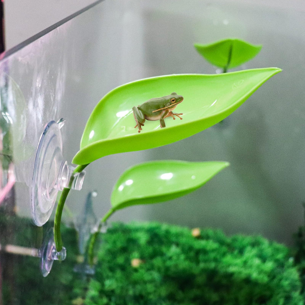 MHLLGN accessoire terrarium feuille décoratif pour habitat confortable et attrayant.