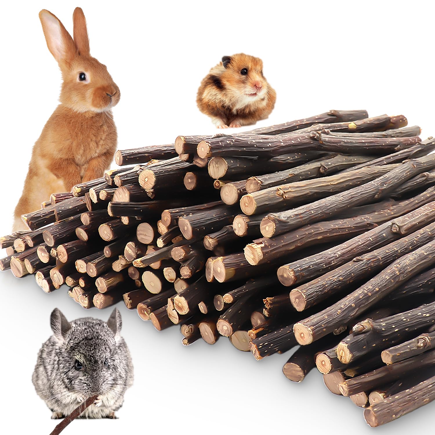 Bâton MIALEXO en bois naturel, vue produit, idéal pour mâcher sainement.