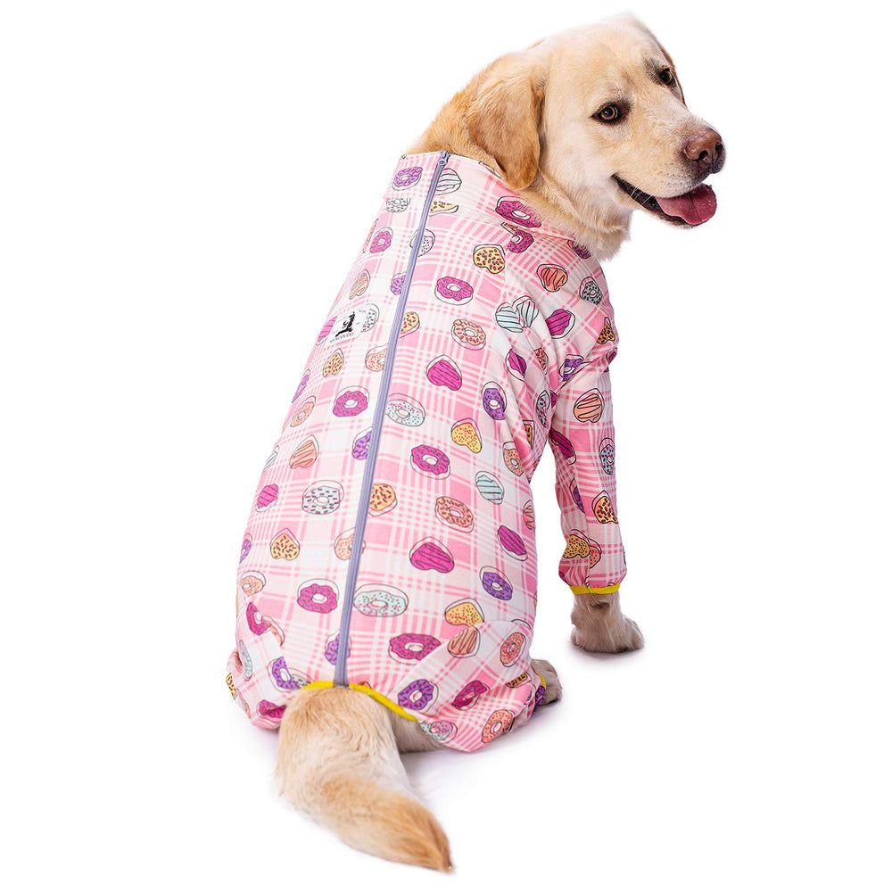 Miaododo tenue convalescence chien coton, dos zippé, aide a limiter irritations.