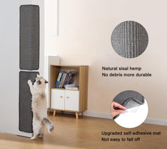 Tapis Miaoge en sisal au plancher, installation horizontale pratique.