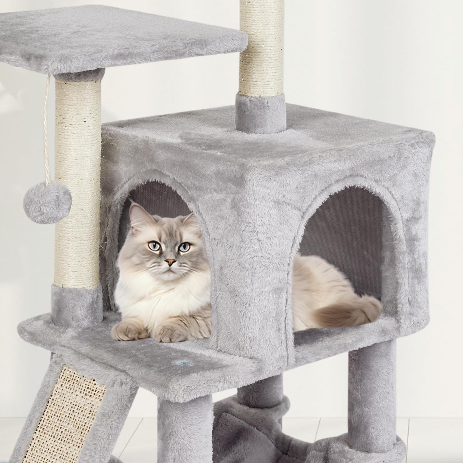 MIAO PAW Arbre chat gris montage simple grâce aux outils fournis.