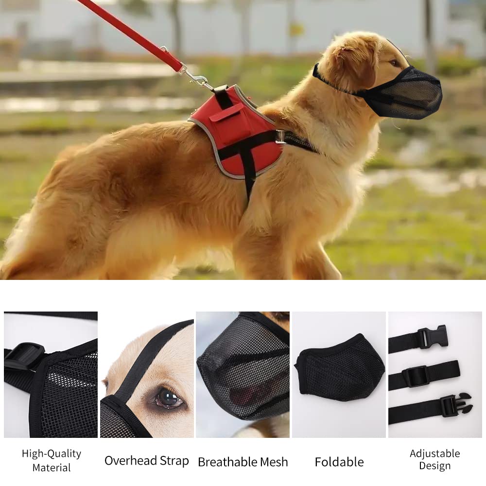 Miavers museau pour chien mesh respirant, usage quotidien et respiration