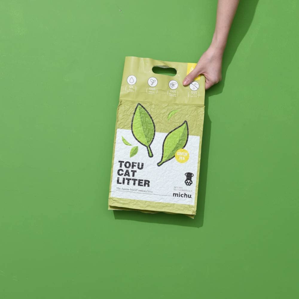 Sachet léger illustré, démontrant l’absorption efficace de Michu.