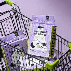 Michu litière mixte au tofu Original, emballage visible prêt à utiliser