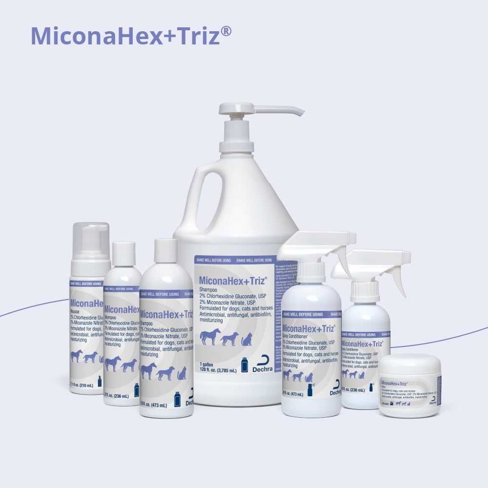 MiconaHex+Triz Mousse – application cheval, soin léger pour peau et poils.