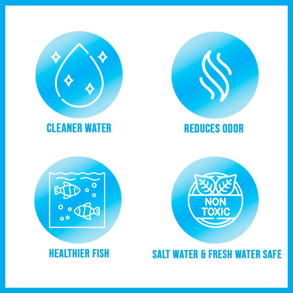 Eau d’aquarium plus nette après utilisation d’Algaway 5.4