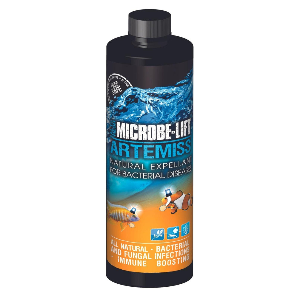 Artemiss Microbe-Lift Bouteille: soutien immunitaire pour poissons d'aquarium.