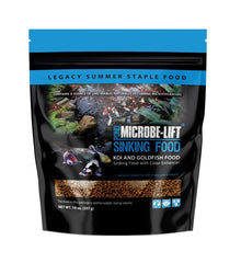 Microbe-Lift granules coulants pour bassin facilitant l’adaptation des poissons.