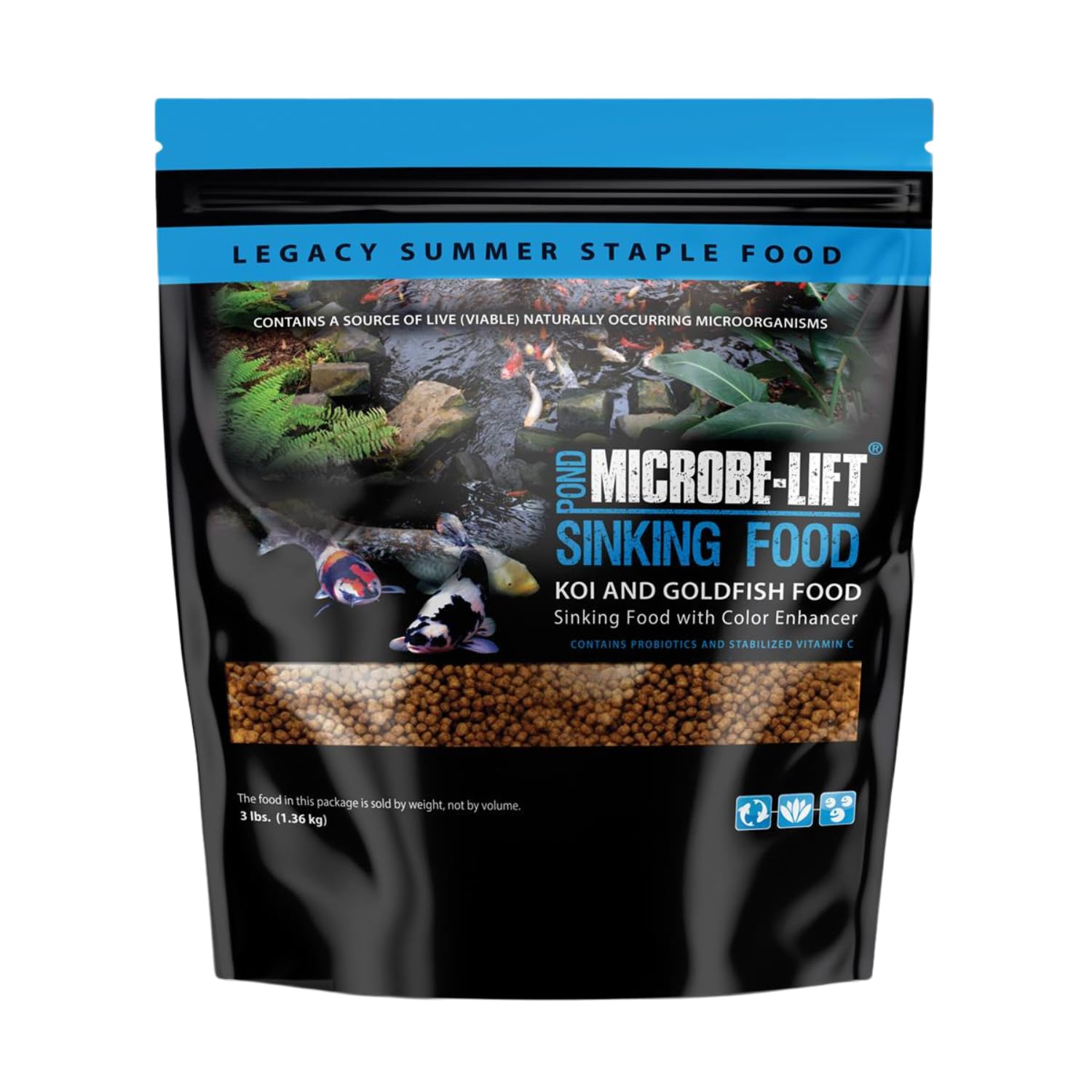 Microbe-Lift MLLSPMD granulés coulants nourrissent les poissons au fond du bassin