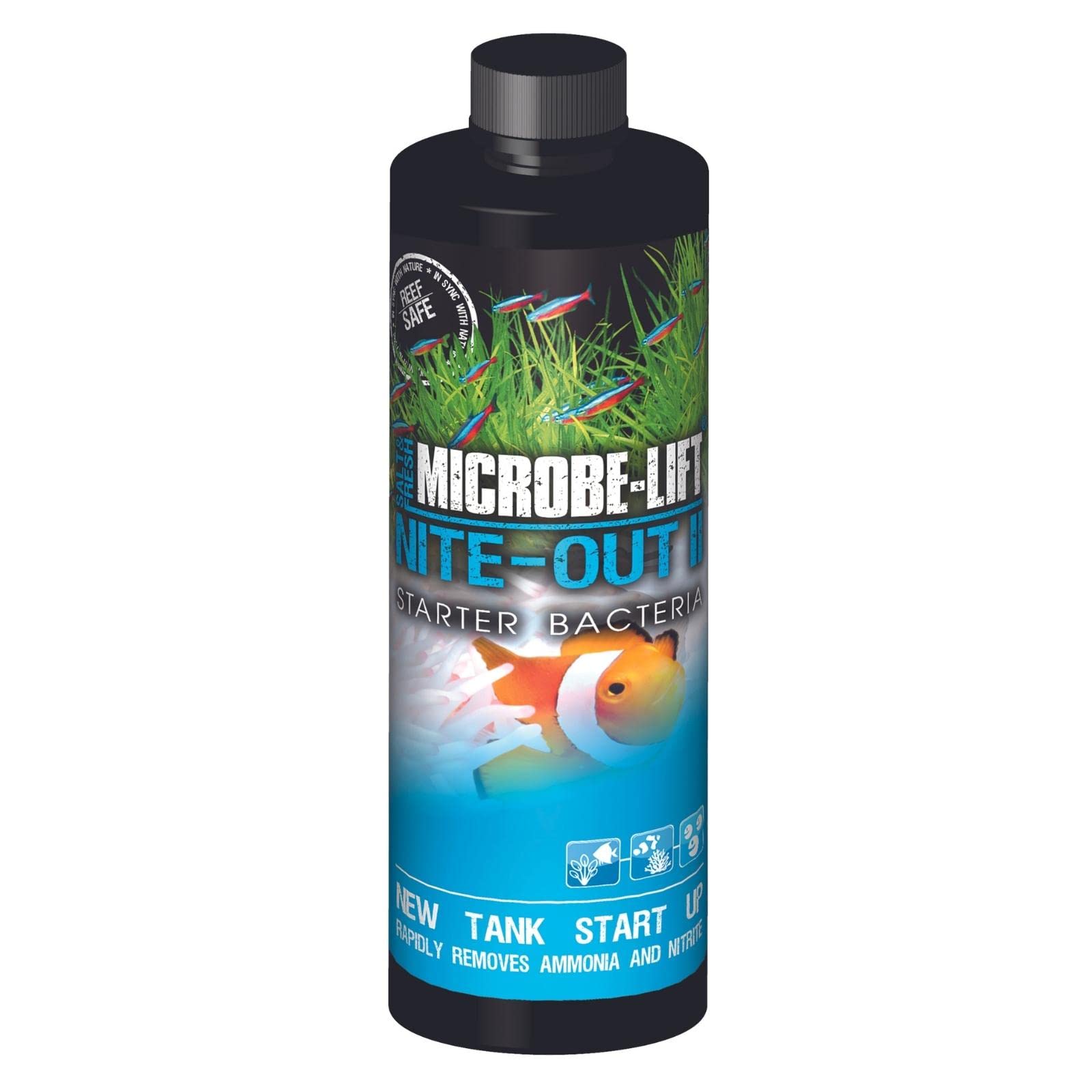 MICROBE-LIFT Nite-Out II dans la bouteille prête au démarrage de la filtration biologique.