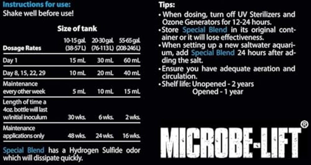 MICROBE-LIFT Special Blend – amélioration potentielle de la clarté et réduction des résidus.