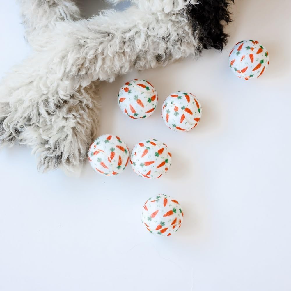 Midlee balle tennis carotte orange et verte, idéale pour récupérer et courir.